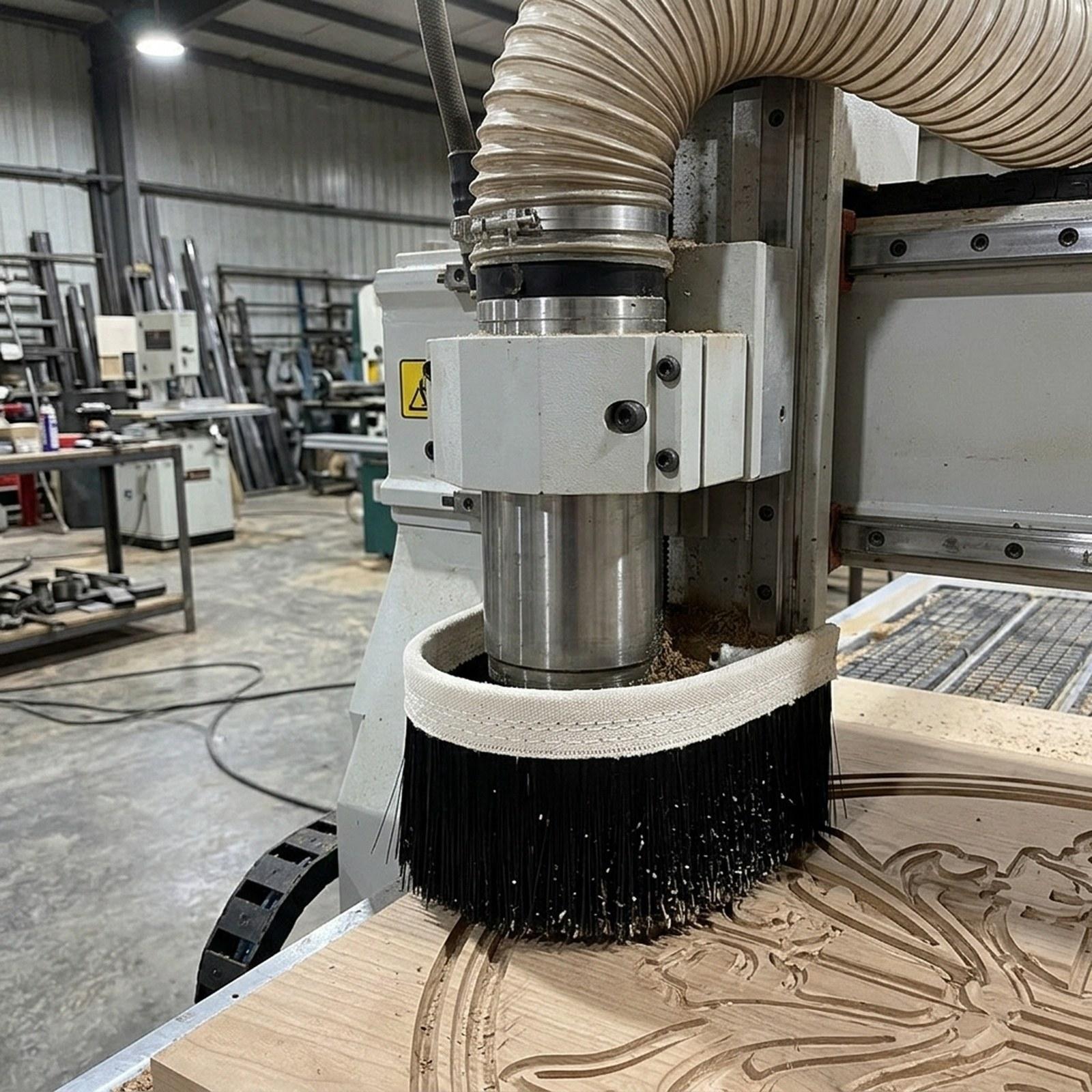 Dust Shoe Cnc - Spazzola per aspirapolvere CNC, facile da