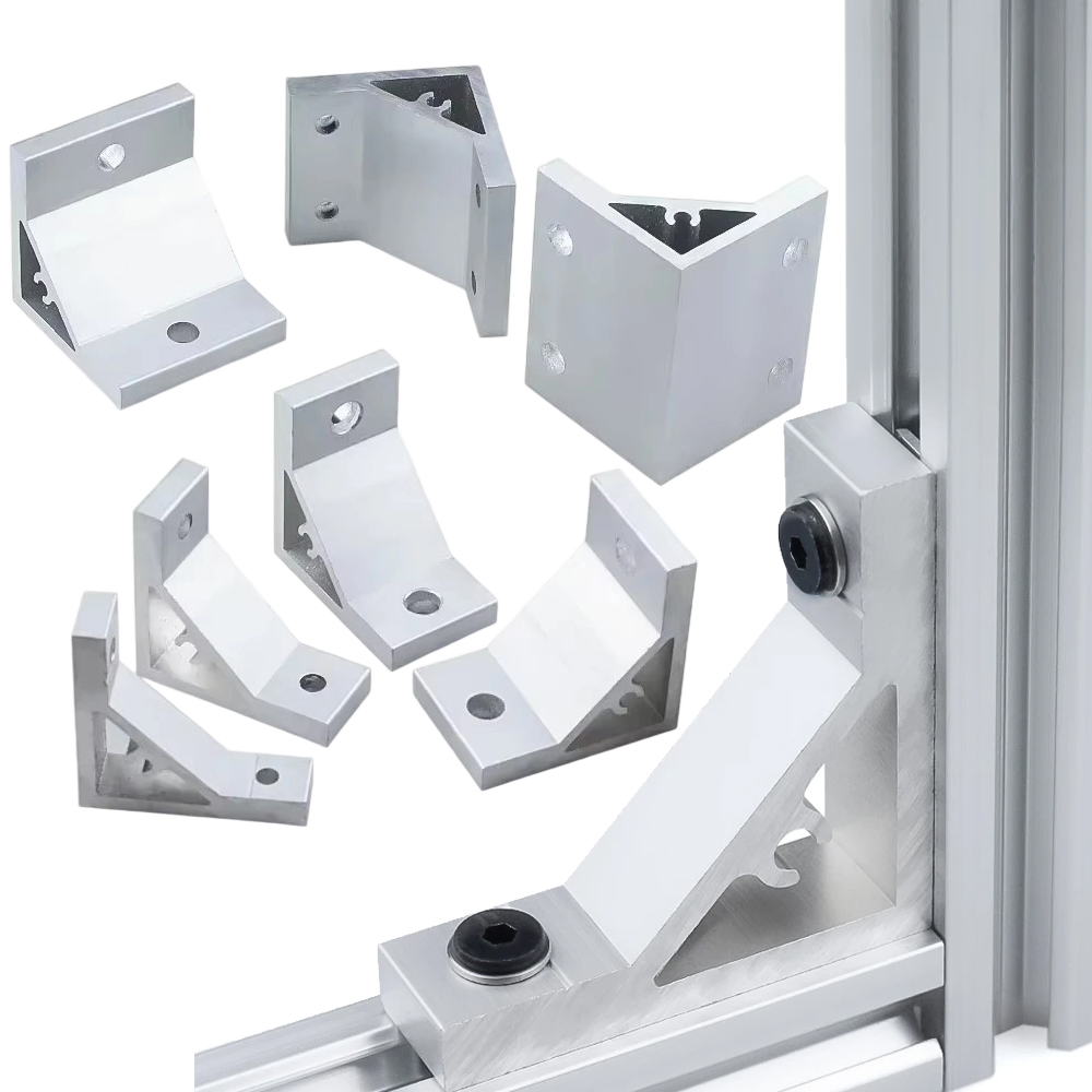 Aluminum T-Slot Profile - 4 pezzi staffa angolare da 90