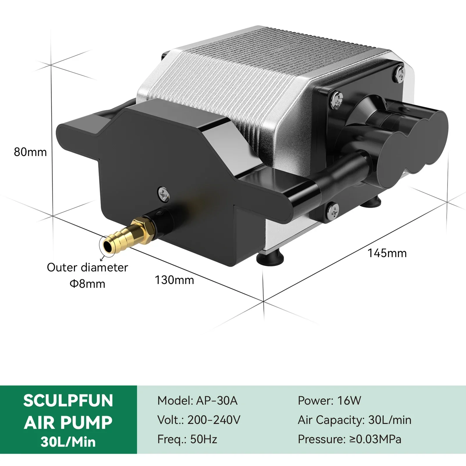 Air Assist Pump Laser - Pompa d'Aria per Assistenza Laser 30L/Min