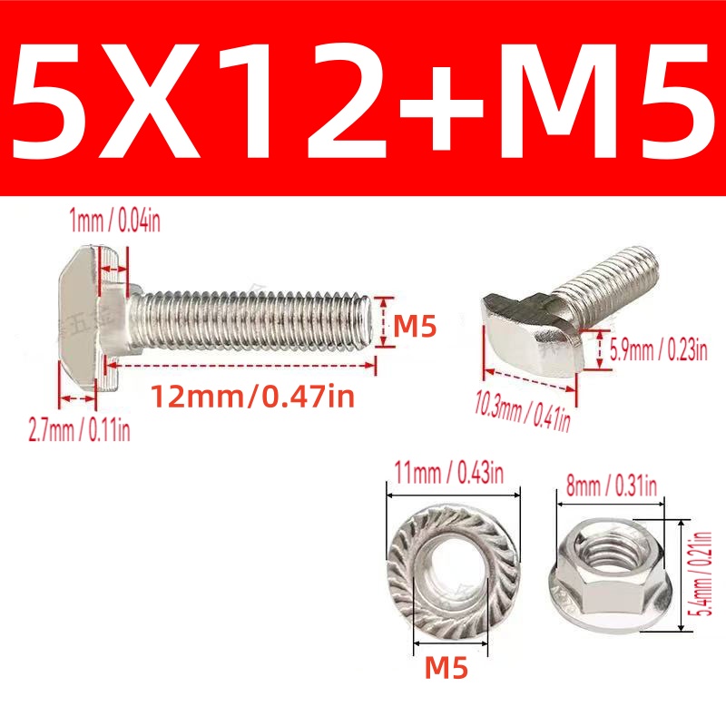 10 set di viti per bulloni a T - Aluminum T-Slot Profile recensione e prezzo