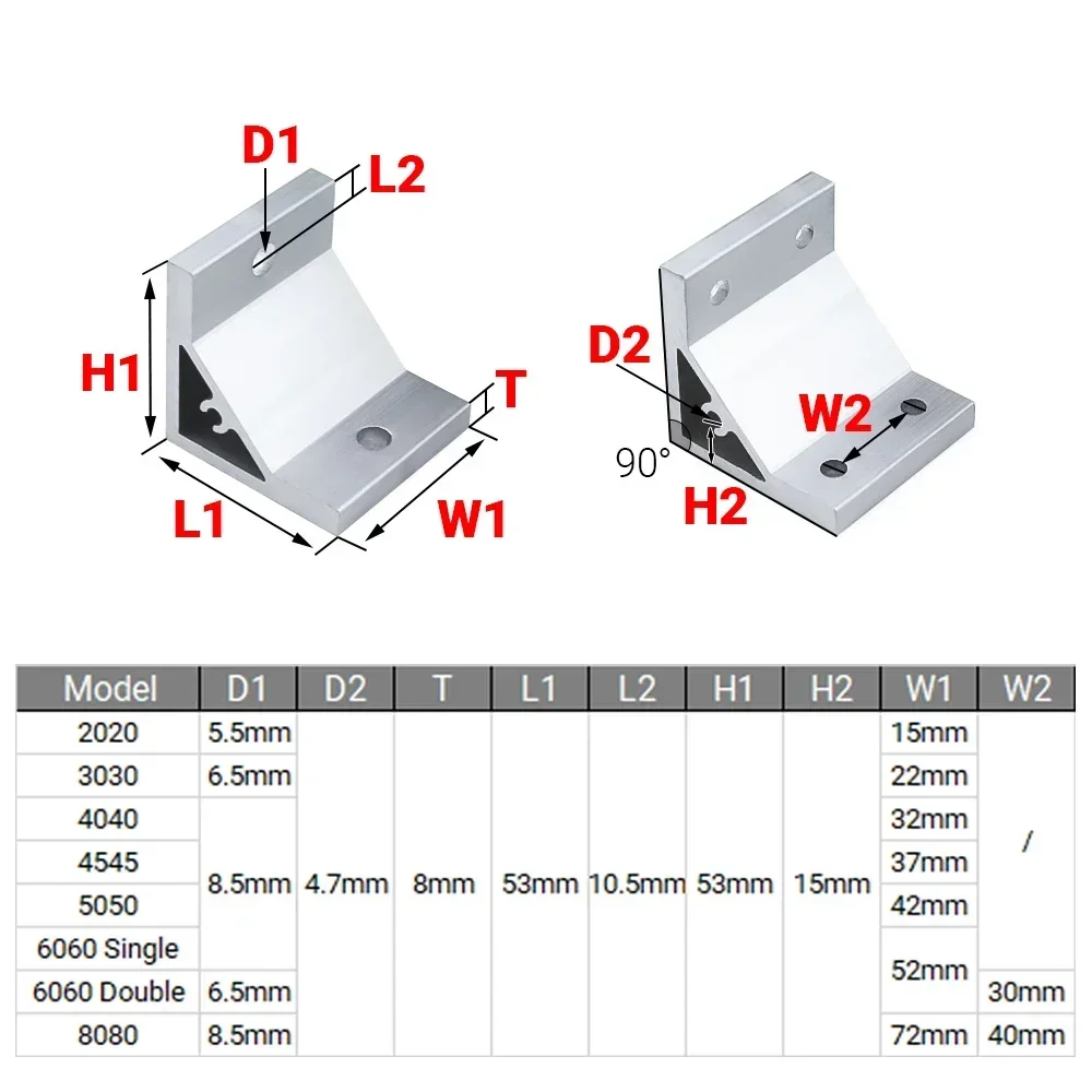 4 pezzi staffa angolare da 90  - Aluminum T-Slot Profile recensione e prezzo