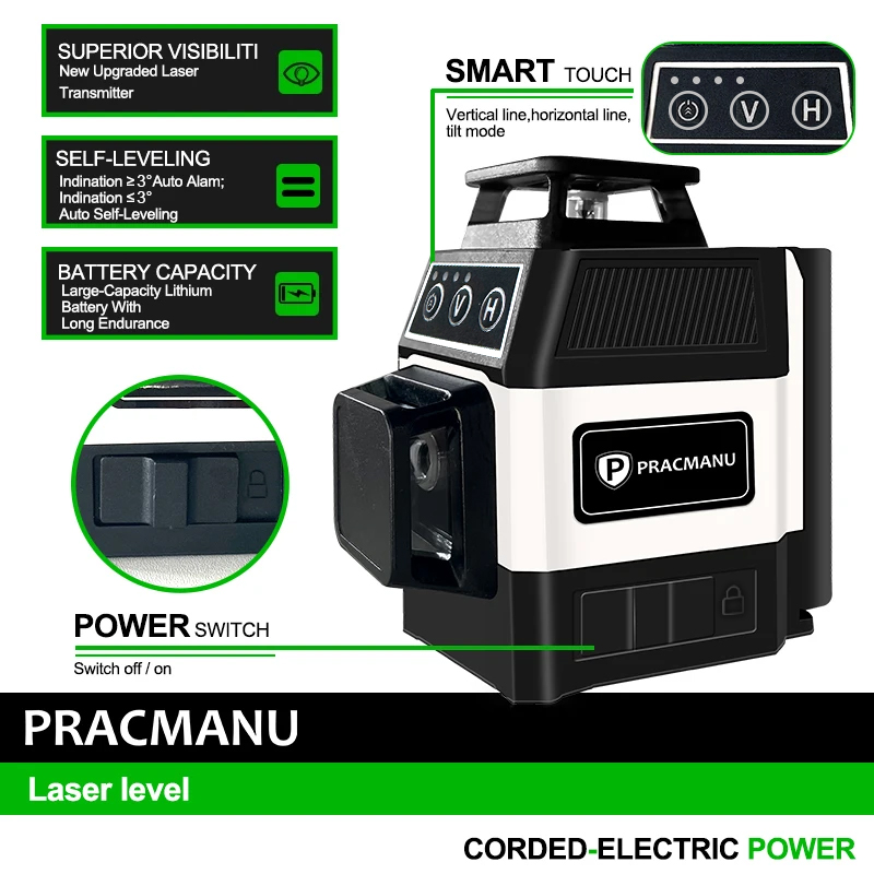 Pracmanu Mini 12 Linee Laser 3 - Industrial Laser Level recensione e prezzo