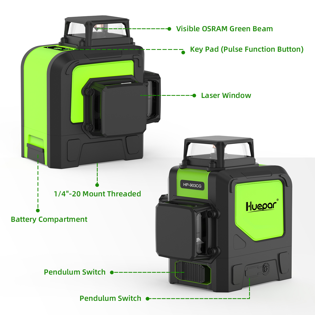 Huepar 903CG Set 12 linee incr - Industrial Laser Level recensione e prezzo